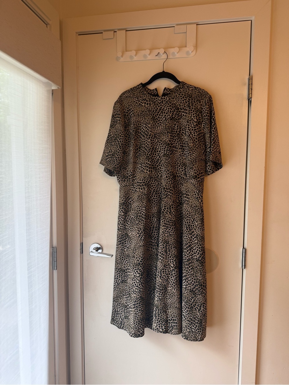 RW&CO Leopard Print Midi Dress - Tan/black